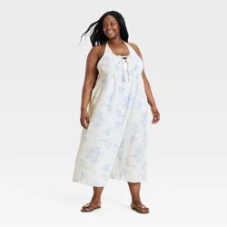 Women's Printed Maxi Sundress - Universal Thread™ Cream XXL