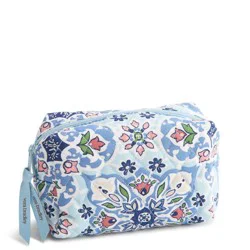 Vera Bradley Libson Sky Medallion Essential Small Storage Travel Pouch - Light Blue