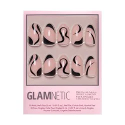 Glamnetic Fake Nails - Ink Wave - 30ct - Ulta Beauty: Almond Shape, Gloss Finish, ABS Material