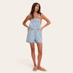 Women's Denim Shortalls - Parke x Target Light Wash XL