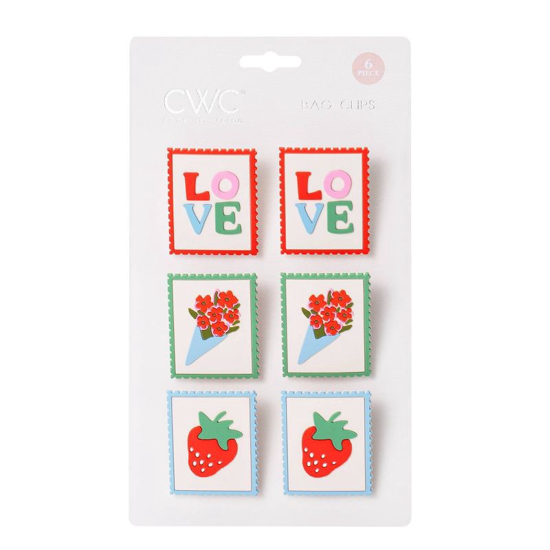 slide 1 of 5, Cook With Color Bag Clips Love Stamps, 1 ct