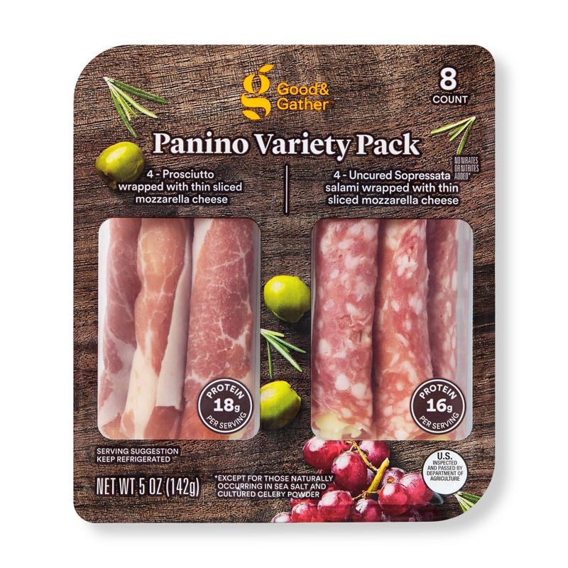 slide 1 of 4, Sopressata and Prosciutto Panino Deli Meat - 5oz - Good & Gather™, 5 oz