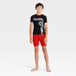 Boys' 4pc Hot Wheels Snug Fit Pajama Set - Black 10