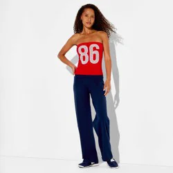 Women's Soft Cotton Low-Rise Straight Leg Pull-On Pants - Wild Fable™ Dark Blue XS