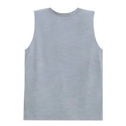 Goodie Two Sleeves Men's Pabst Blue Ribbon Muscle Tank Top - Heathered Blue S