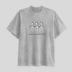 Men's Star Wars Storm Trooper Group Photo Short Sleeve Graphic T-Shirt - Heathered Gray M