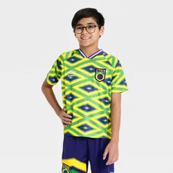 Boys' Umbro Brazil Soccer Jersey - Green L