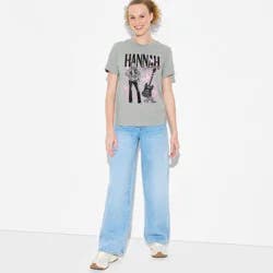 Women's Hannah Montana Short Sleeve Graphic T-Shirt - Gray XXS