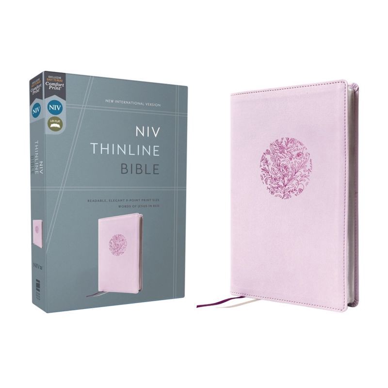 slide 1 of 1, Harper Christian Niv, Thinline Bible, Leathersoft, Purple, Red Letter, Comfort Print - by Zondervan (Leather Bound), 1 ct