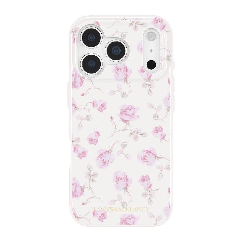slide 1 of 8, LoveShackFancy x Target – Case-Mate Ribbon Rosa Flora iPhone 17 Pro Case with MagSafe Sterling Dusk, 1 ct