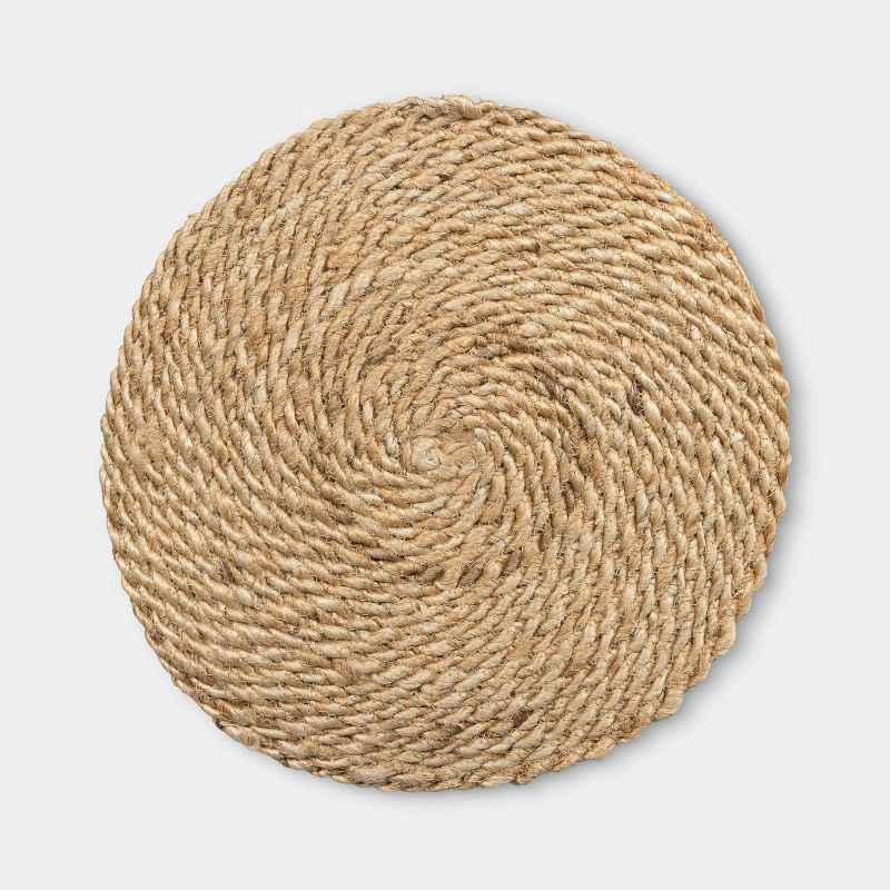 slide 1 of 4, 15" Twisted Jute Charger Tan Natural - Threshold™, 15 in