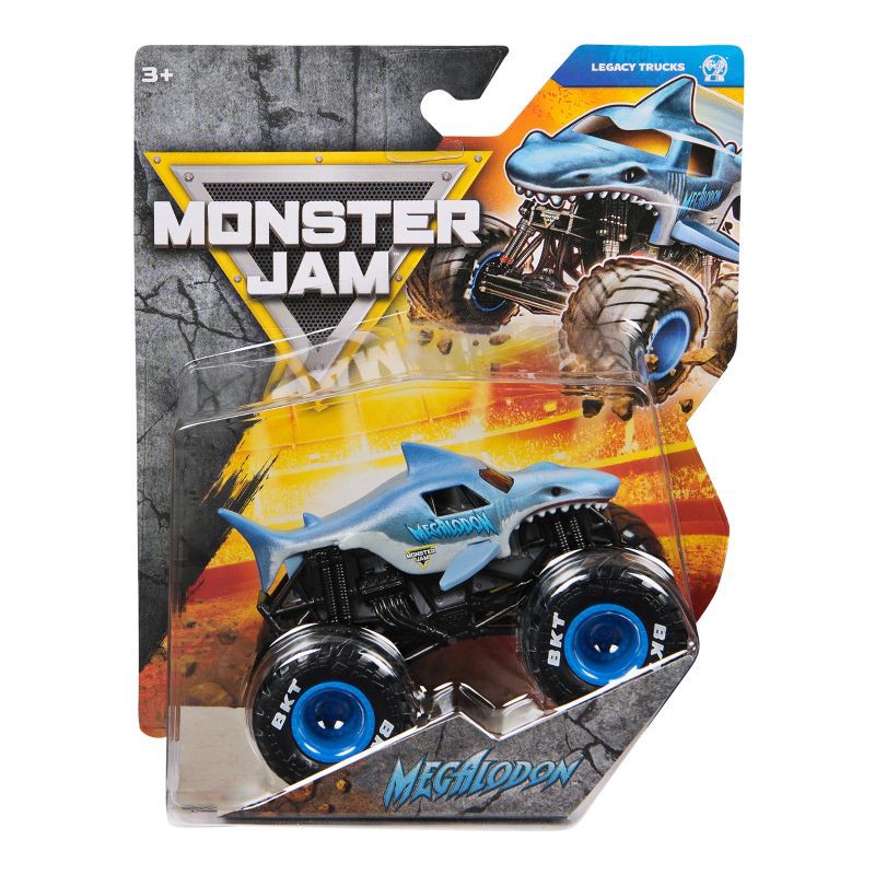 slide 1 of 6, Monster Jam Official Megalodon Monster Truck Die-Cast Vehicle 1:64 Scale Kids' Toys for Boys Ages 3 and Up, 1 ct