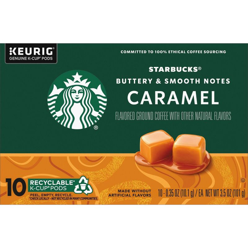 slide 1 of 1, Starbucks Caramel Light Roast Keurig K-Cup Coffee Pods - 10ct, 10 ct