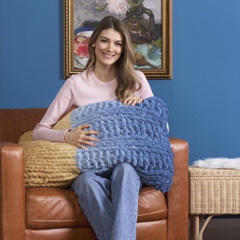 slide 6 of 6, Bernat Blanket Extra Thick Perfect Phasing Ocean Teal, 1 ct