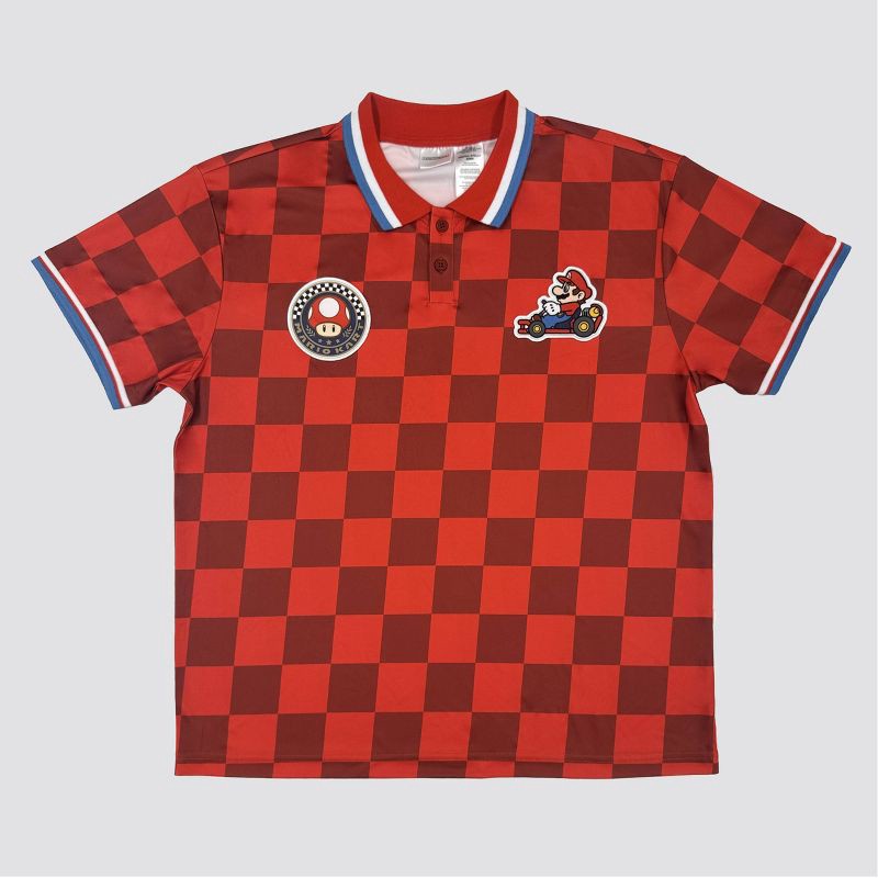 Super Mario Mario Kart Checkered Sport Polo: Mario - S | Shipt