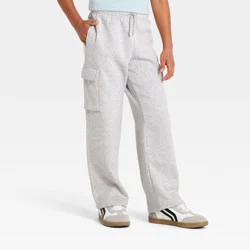 Boys' Active Comfort Fleece Cargo Pants - All In Motion™ Gray M