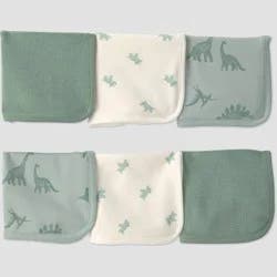 Carter's Just One You® Baby 6pk Washcloth - Green Dino