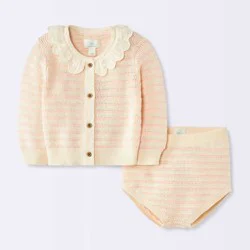 Girls' 2pc Top and Bottom Sets - Cloud Island™ Pink 12M