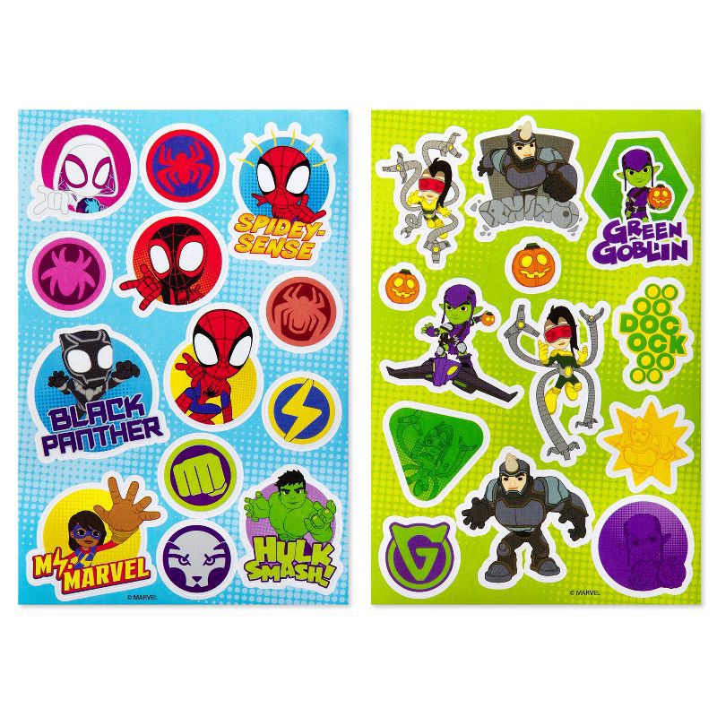 slide 1 of 5, American Greetings Marvel's Spidey and His Amazing Friends Stickers Box for Kids 156ct - 12 Sheets, 156 ct, 12 sheets
