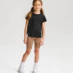 Girls' Short Sleeve 100% Cotton Classic Fit T-Shirt - Cat & Jack™ Black S