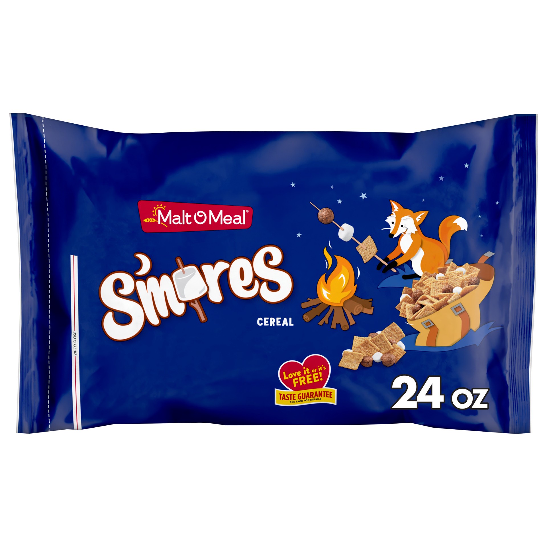 slide 1 of 7, Malt-O-Meal S'mores Breakfast Cereal, Smores Cereal, 24 OZ Bag, 24 oz