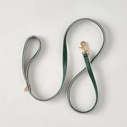 Hooray House 5' Leash - Pierced Pleather Green