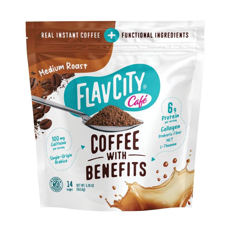 slide 1 of 7, FlavCity Medium Roast Instant Coffee - 5.78oz, 5.78 oz