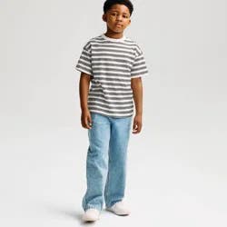 Boys' Short Sleeve 100% Cotton Striped Relaxed Fit T-Shirt - Cat & Jack™ Cream XL