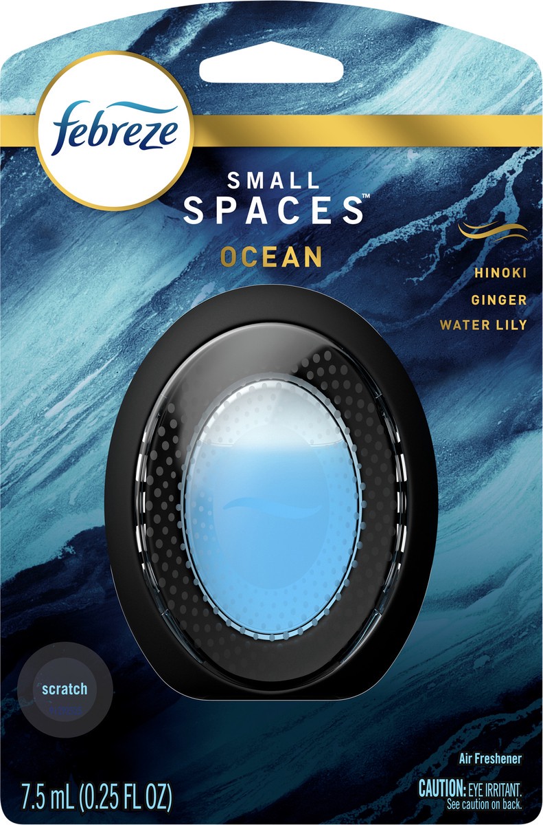 slide 5 of 6, Febreze BATH Air Freshener, Odor-Fighting, Ocean Scent, 1 Count, 0.25 fl oz