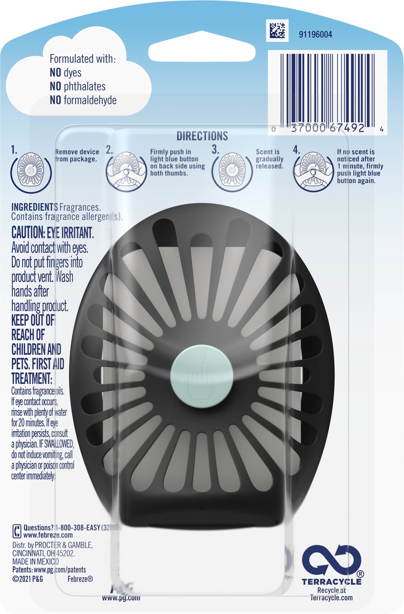 slide 3 of 6, Febreze BATH Air Freshener, Odor-Fighting, Ocean Scent, 1 Count, 0.25 fl oz