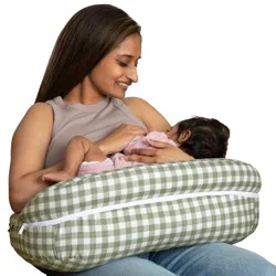 Boppy Complete Nursing Pillow - Green Gingham Check
