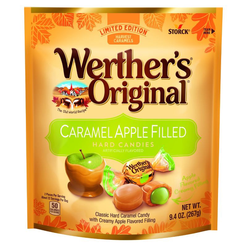slide 1 of 6, Werther's Original Werther's Halloween Fall Harvest Original Caramel Apple Filled Candy - 9.4oz, 9.4 oz