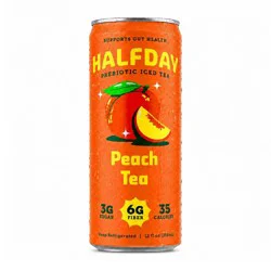 Halfday Iced Tea Halfday Prebiotic Iced Tea Peach Tea - 12 fl oz Can
