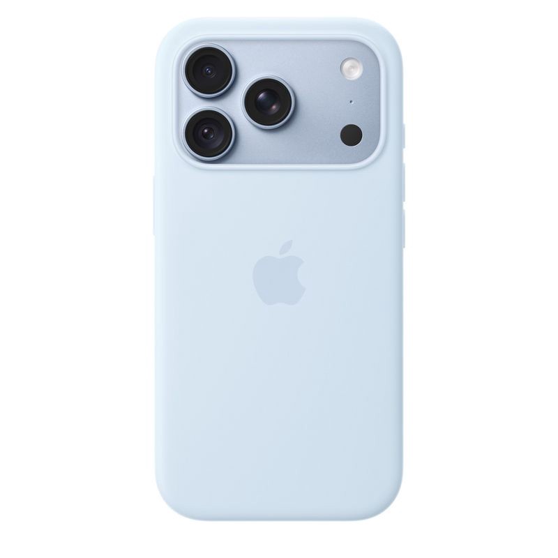 slide 1 of 6, Apple iPhone 18 Pro Silicone Case with MagSafe - Crisp Blue, 1 ct