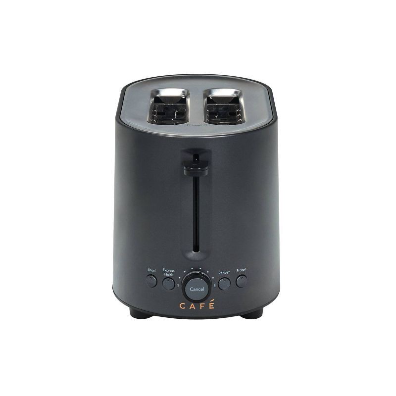 slide 1 of 9, Cafe Express Finish 2-Slice Toaster Matte Black, 1 ct