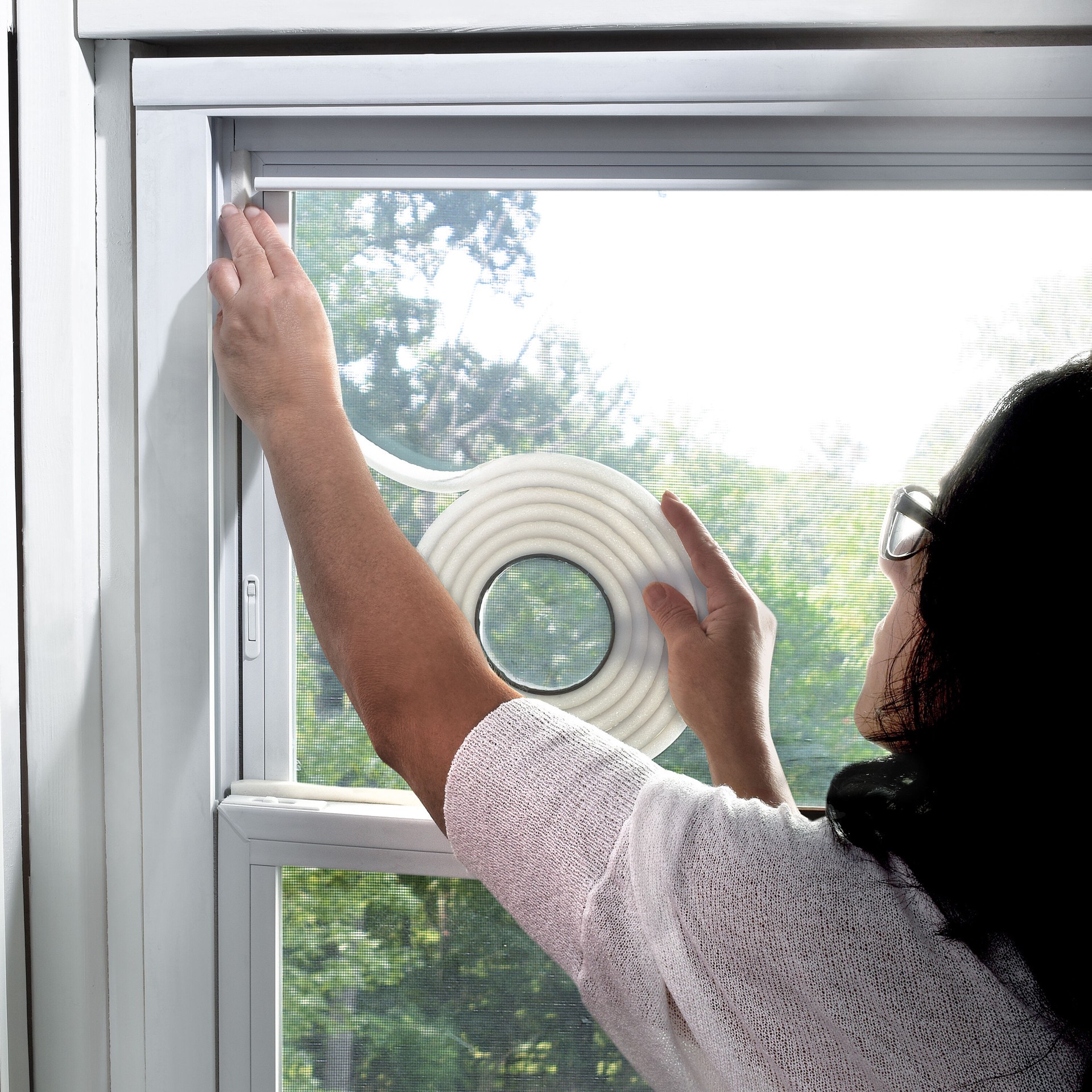 slide 4 of 6, Frost King 10-ft x 1-1/4-in x 7/16-in White Rubber foam Window Weatherstrip, 1 ct