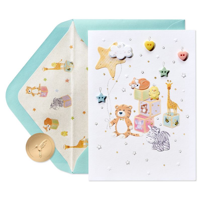 slide 1 of 6, PAPYRUS Baby Toys Greeting Card, 1 ct