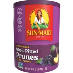 Sun-Maid California Sun Dried Fruit Whole Pitted Prunes Canister - 16oz
