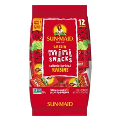 Sun-Maid California Sun-Dried Raisins Mini Snack Box - 12ct
