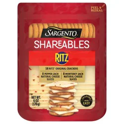 Sargento Shareables Pepper Jack/monterey Jack Sliced Cheese With Ritz Crackers, 6 Oz - 6 OZ