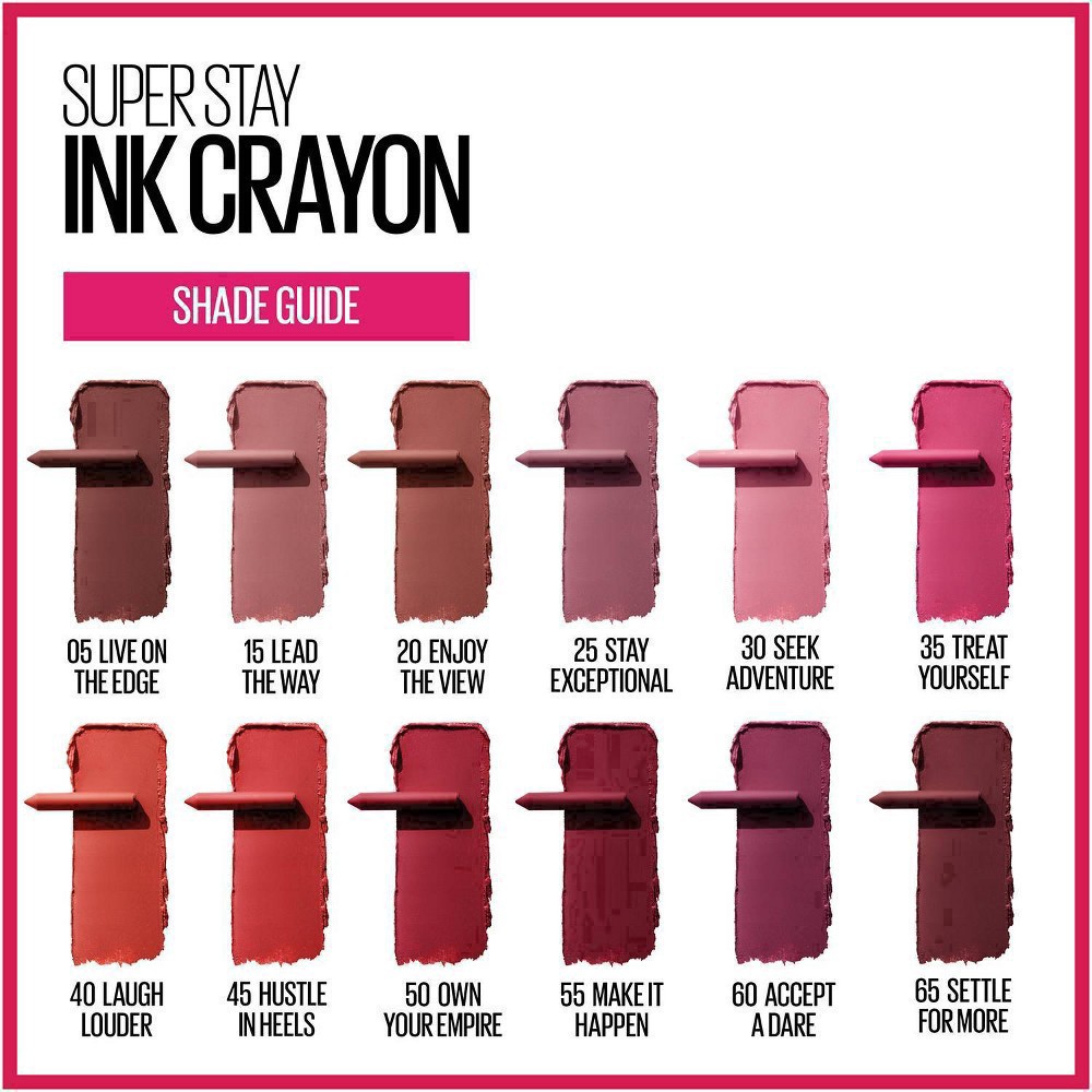 slide 30 of 65, Maybelline Ink Crayon Lipstick - Accept A Dare - 0.04oz, 0.04 oz