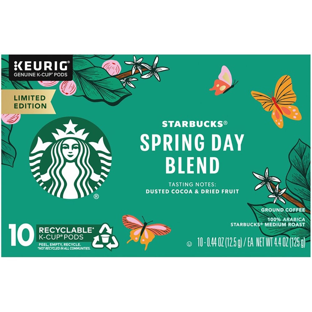 slide 1 of 1, Starbucks Spring Day Blend Medium Roast Ground Coffee K-Cup Pods - 4.4 oz, 4.4 oz