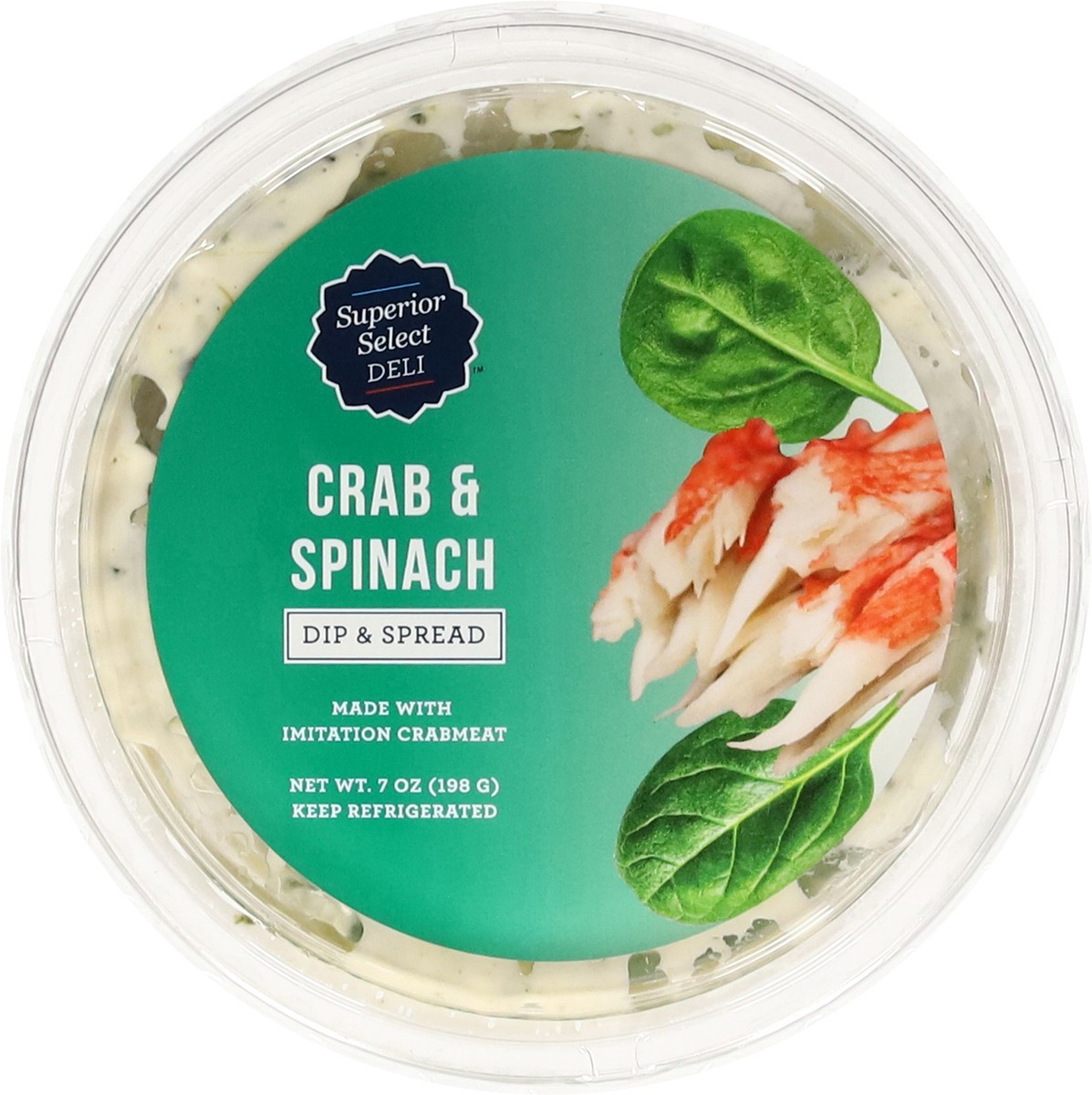 slide 8 of 14, Superior Select Crab & Spinach Dip & Spread 7 oz, 7 oz