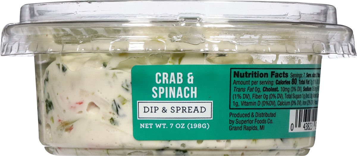 slide 5 of 14, Superior Select Crab & Spinach Dip & Spread 7 oz, 7 oz