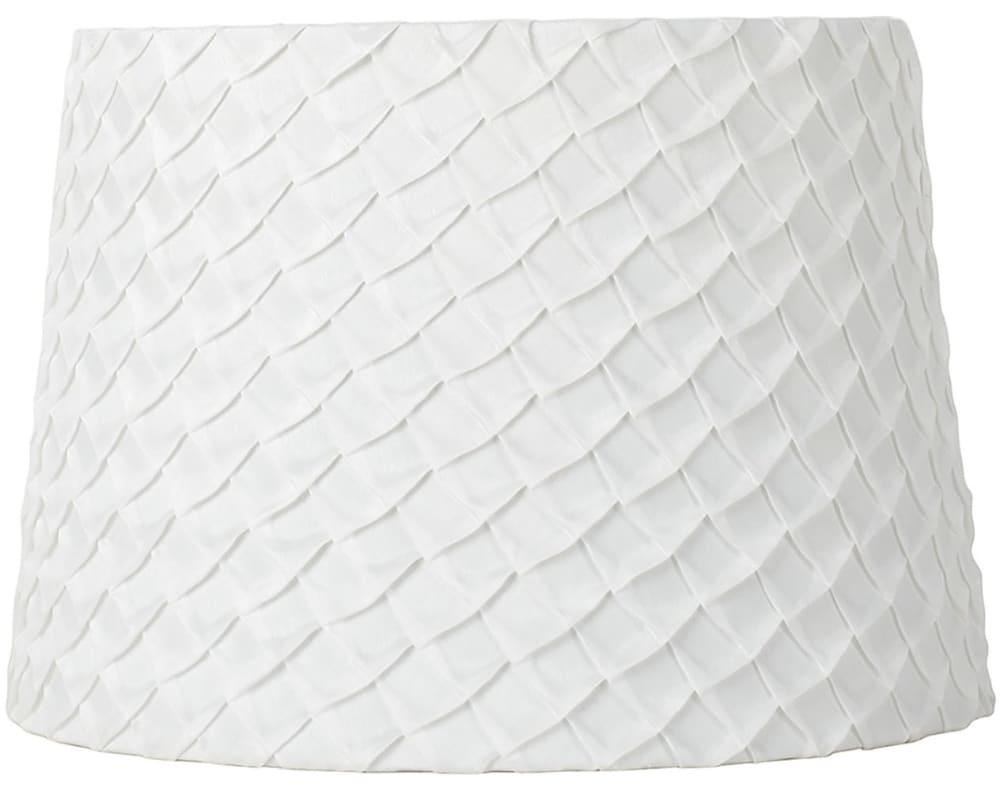 slide 1 of 1, HD Designs Pleated Drum Lamp Shade - White, 10 in