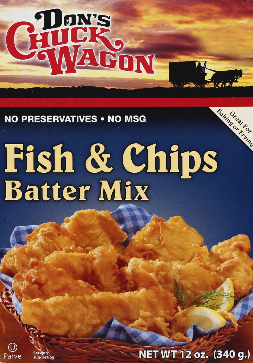 slide 1 of 9, Don's Chuck Wagon Fish & Chips Batter Mix 12 oz, 12 oz