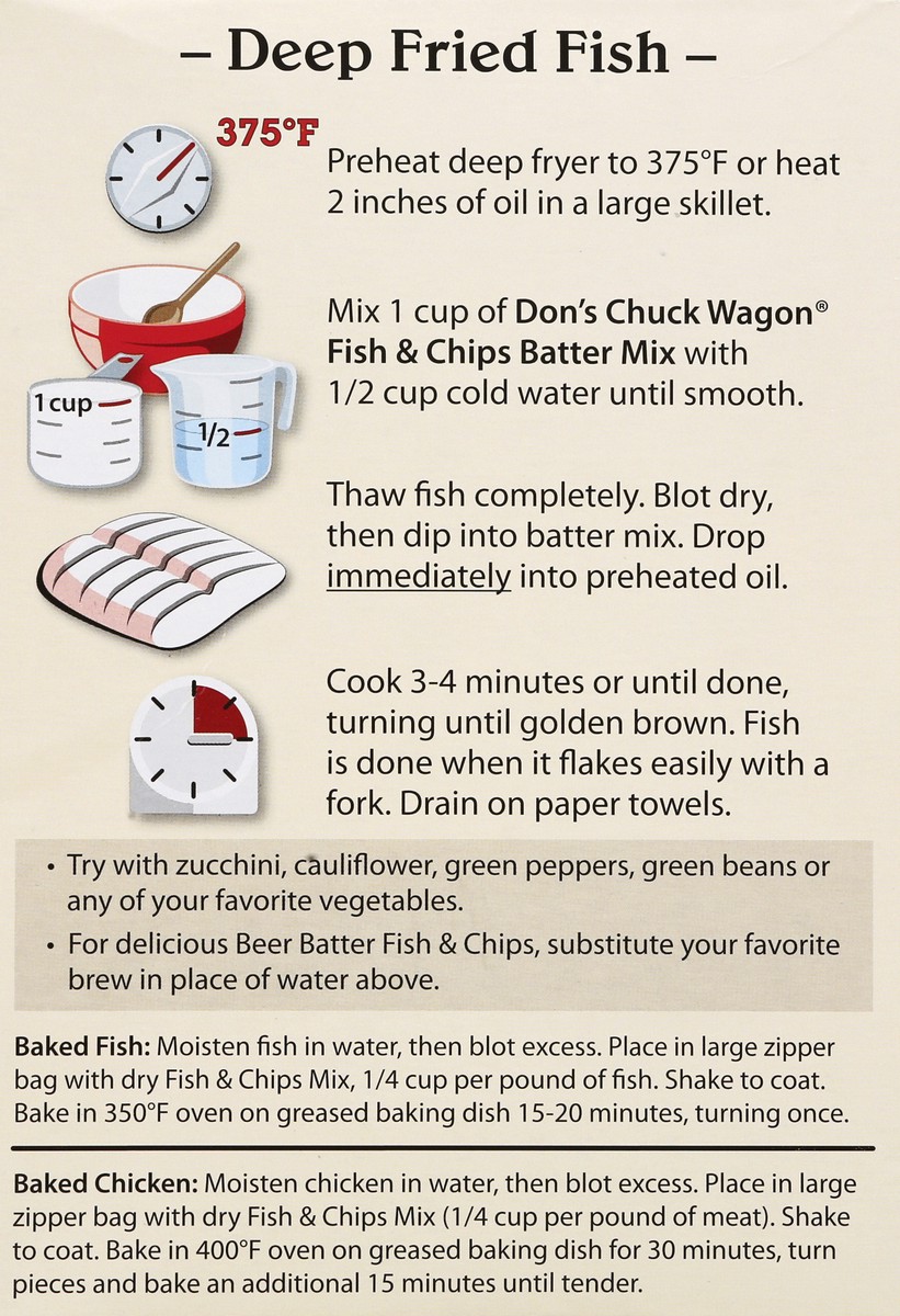 slide 5 of 9, Don's Chuck Wagon Fish & Chips Batter Mix 12 oz, 12 oz