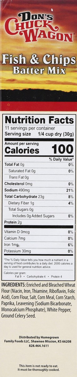 slide 6 of 9, Don's Chuck Wagon Fish & Chips Batter Mix 12 oz, 12 oz