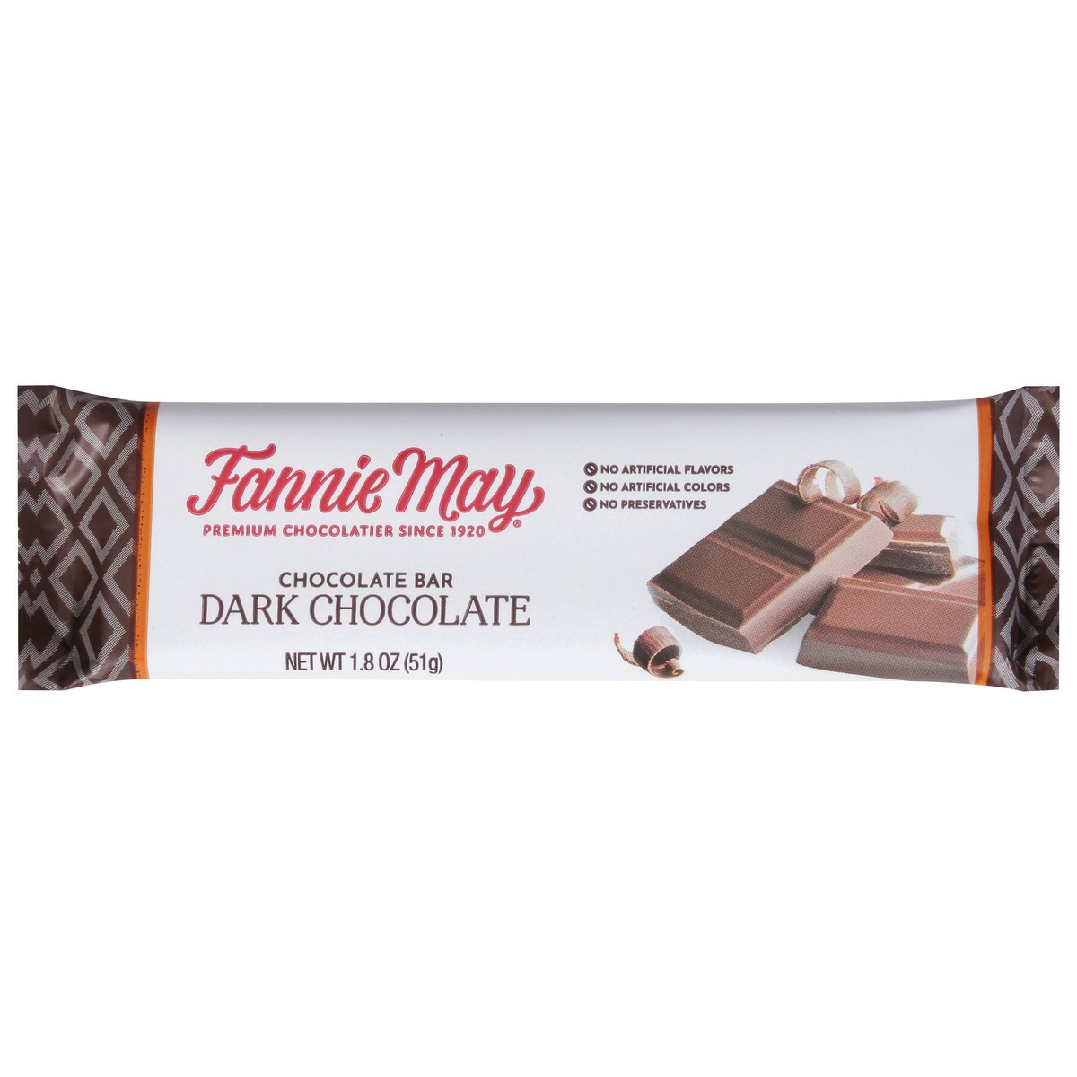 slide 1 of 9, Fannie May Dark Chocolate Bar, 1.8 oz