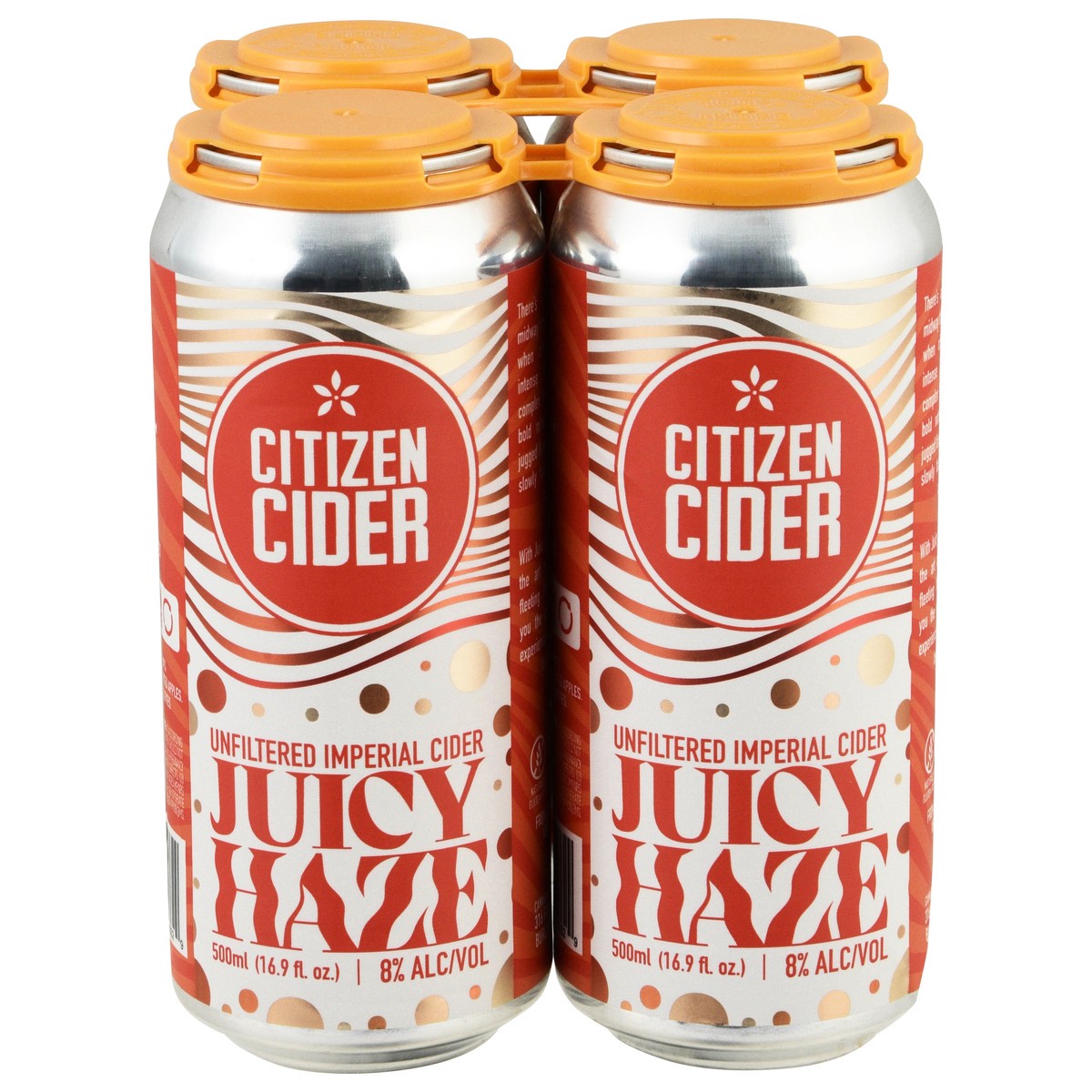 slide 3 of 4, Citizen Cider Unfiltered Imperial Juicy Haze Cider 4 - 16.9 fl oz Cans, 4 ct